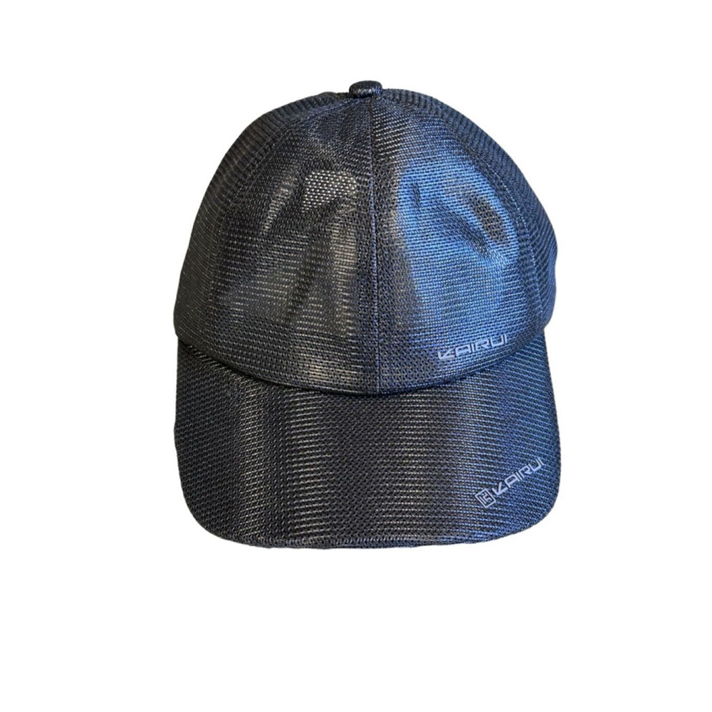 Kairui Black Mesh Hat Cap Adjustable Strap w Buckle EUC - Picture 2 of 8